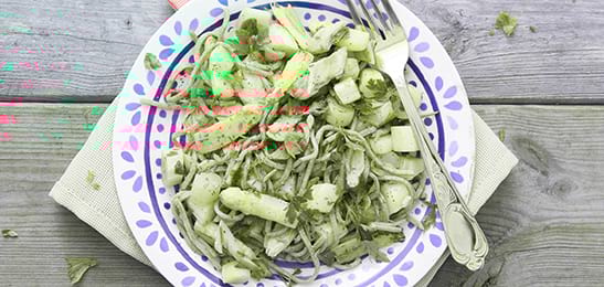 Recept van het Voedingscentrum: Spaghetti met asperges en zalm