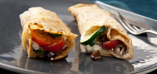 Recept van het Voedingscentrum: Mediterrane pannenkoeken