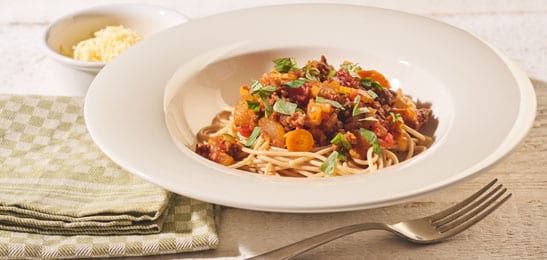 Recept van het Voedingscentrum: Spaghetti met Bolognesesaus