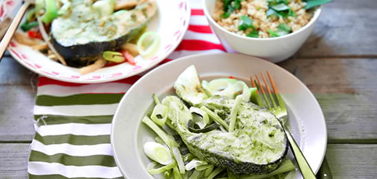 Recept van het Voedingscentrum: Zalm met groente en bulgur